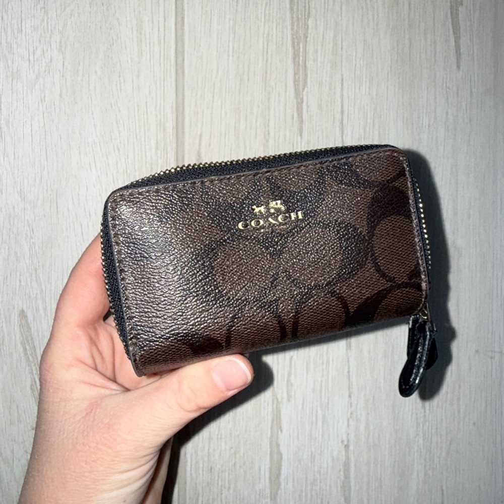 Coach Dark Brown Signature Wallet